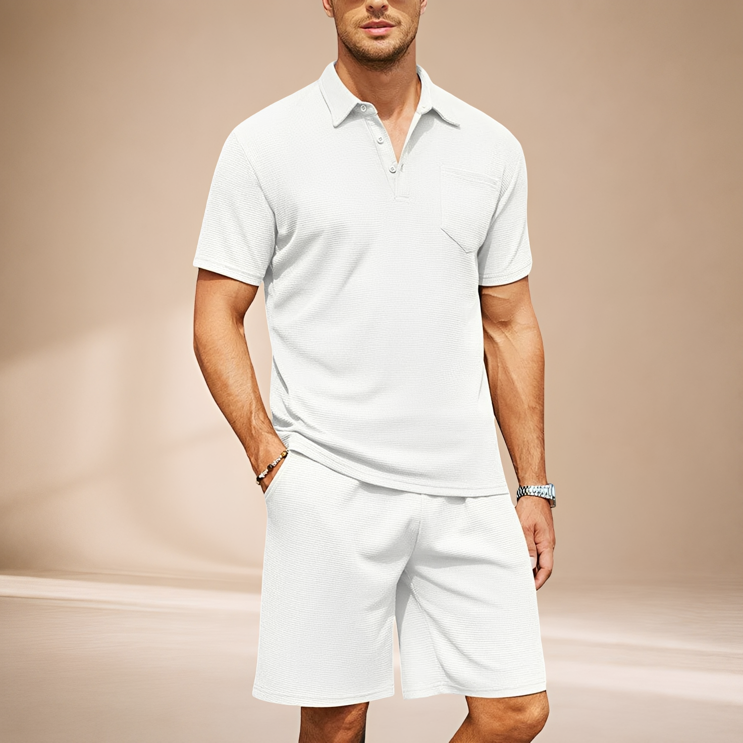 Barry - Ensemble Polo Ajusté à Texture
