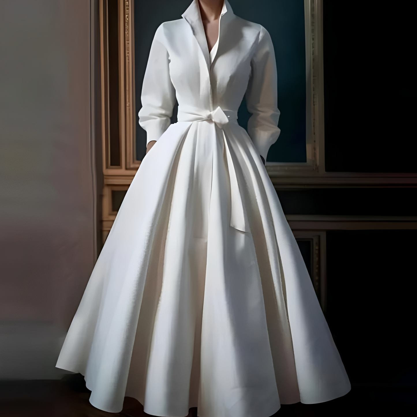 Megan - Élégante robe longue avec ceinture pour femmes
