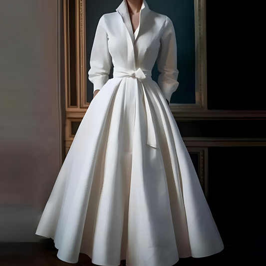 Megan - Élégante robe longue avec ceinture pour femmes