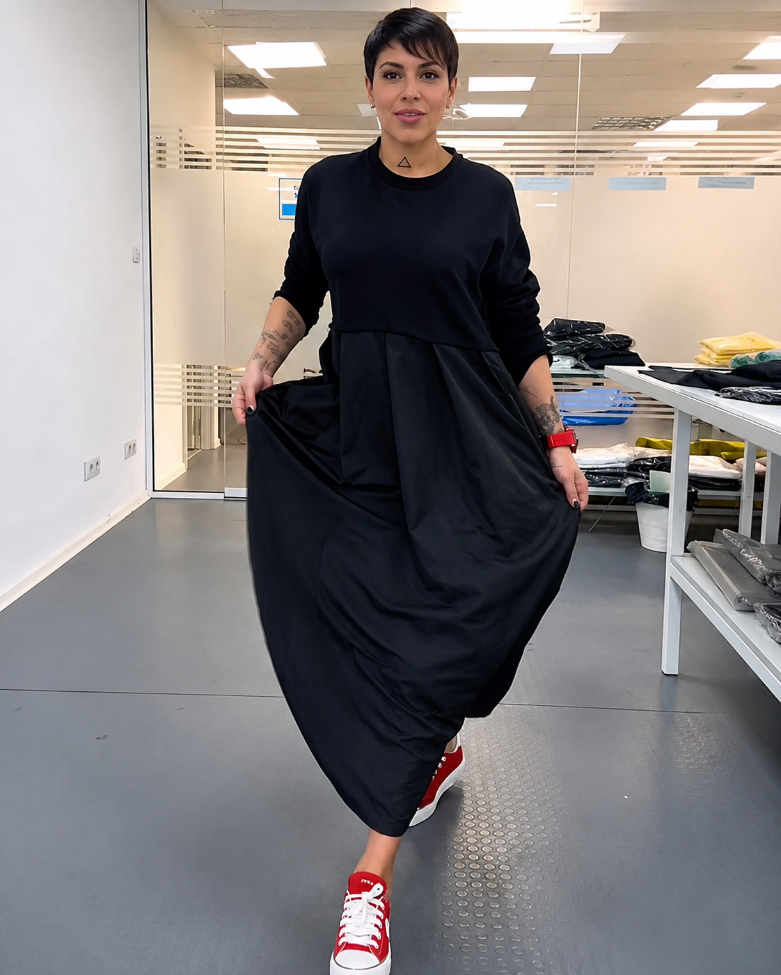 Imelda - Robe Décontractée à Encolure Ronde