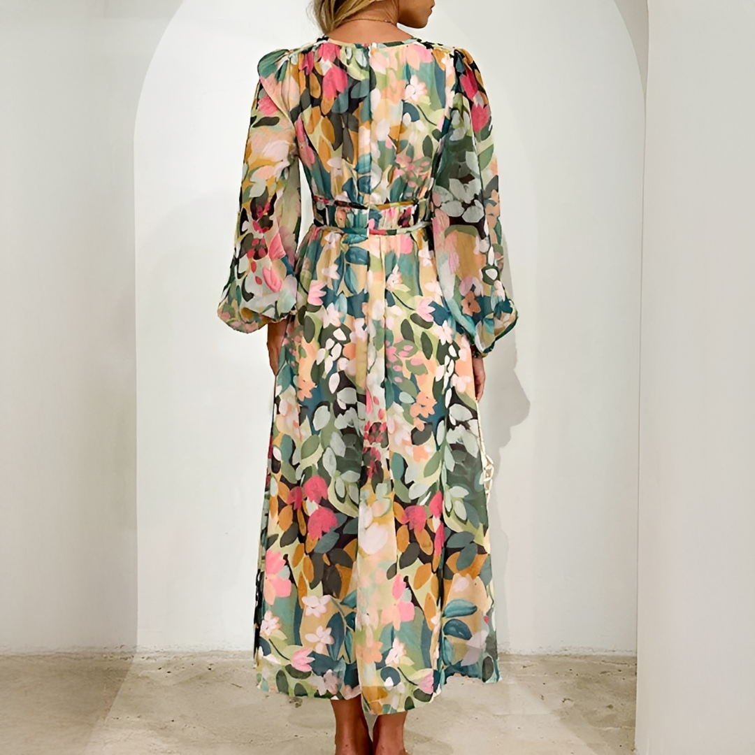 Kiara - Robe Élégante avec Manches Longues Casual
