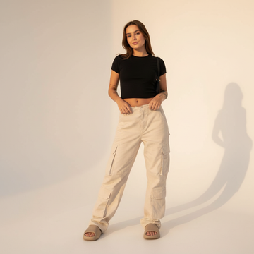Kamley - Pantalon Cargo Évasé et Moderne