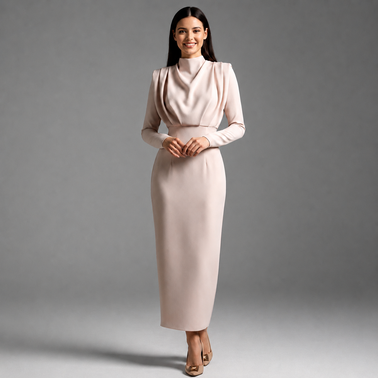 Darby - Robe Longue à Manches Longues Tendance