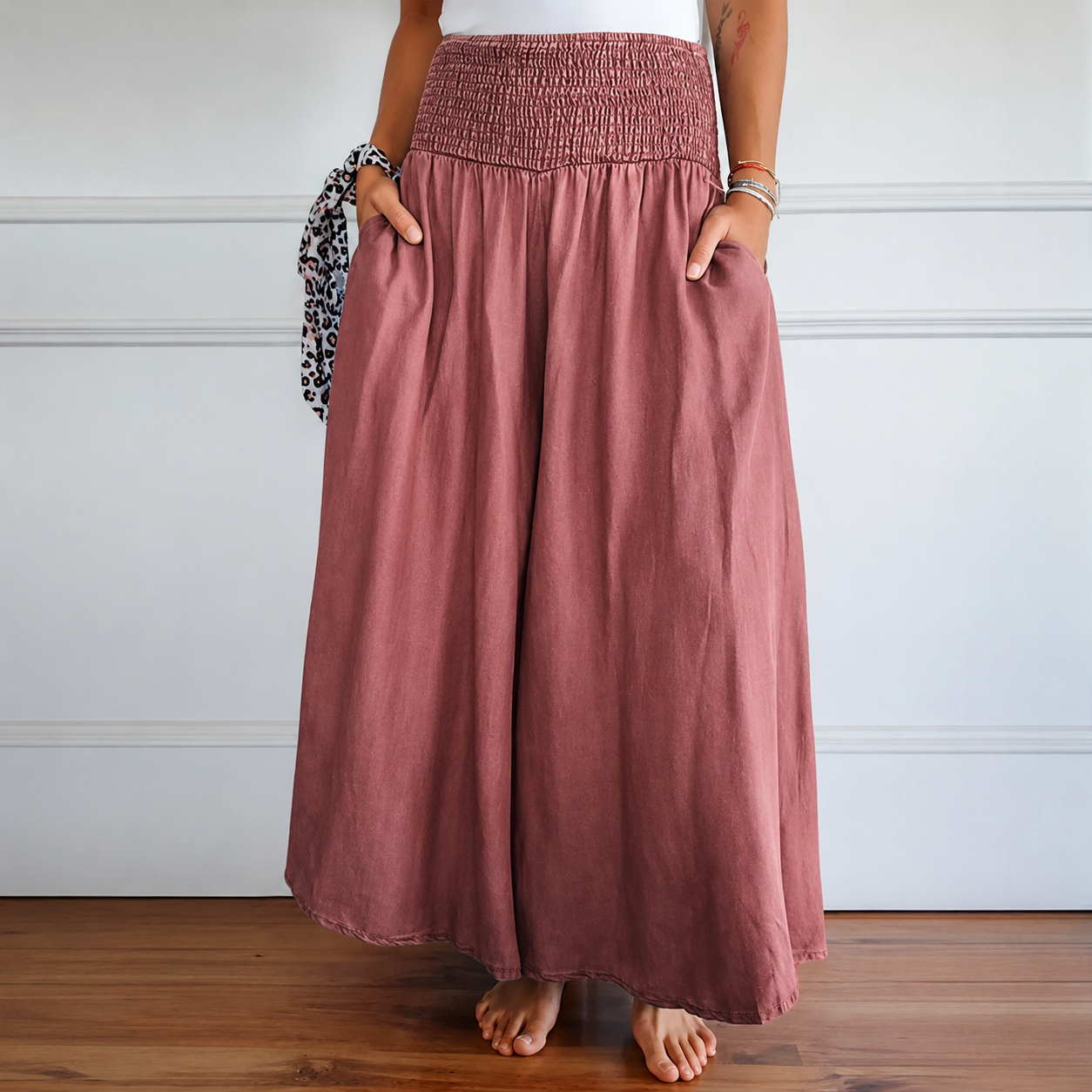 Laurine - Pantalon Décontracté à Taille Haute