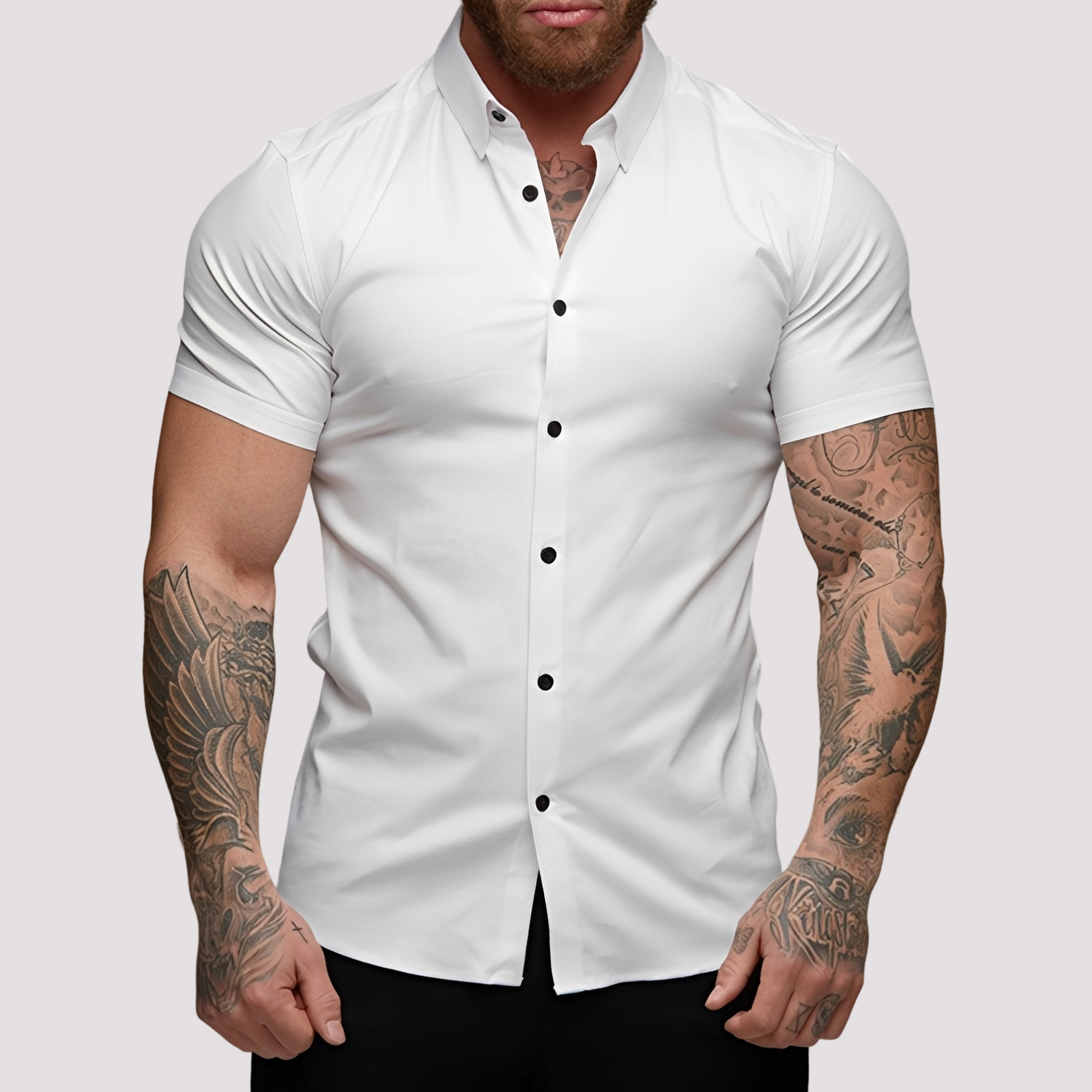 Oscar - Chemise ajustée manches courtes pour homme