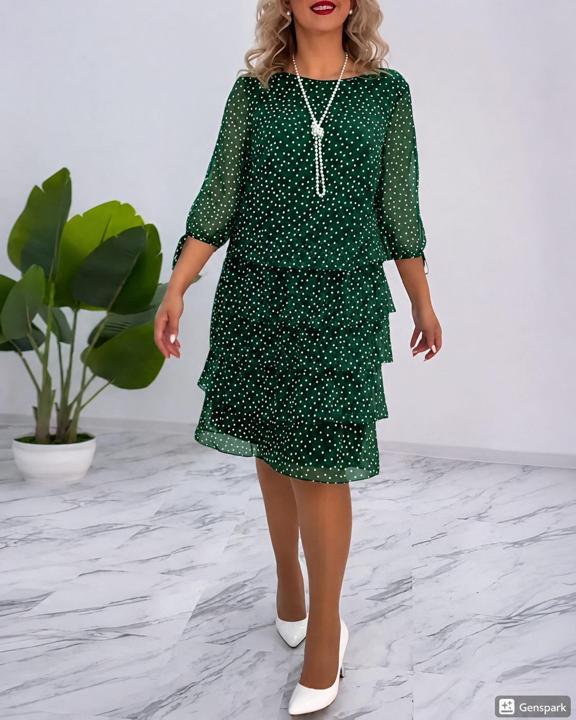 Carey - Robe à Pois Élégante