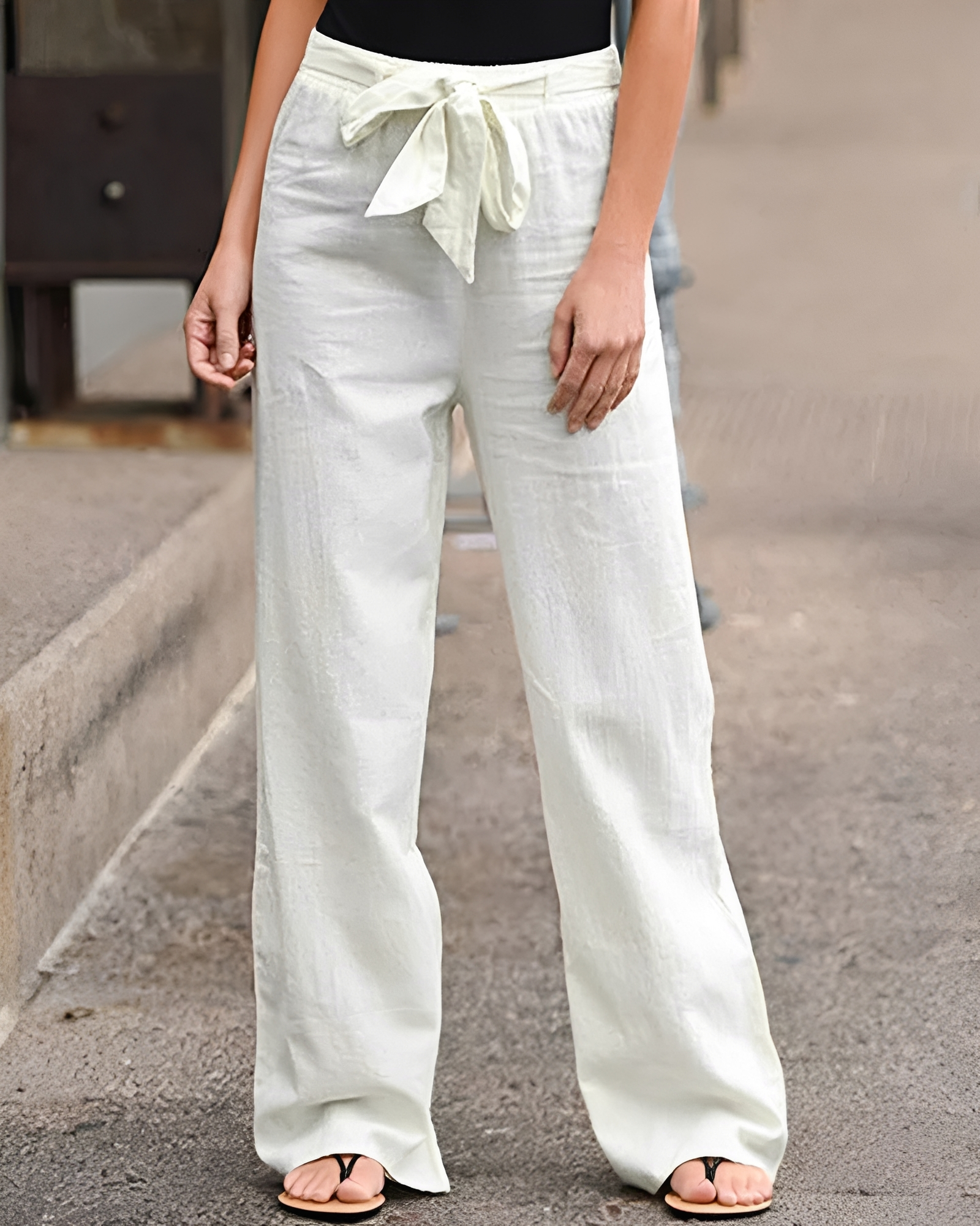 Saniyah - Pantalon à Taille Élastique avec Cordon