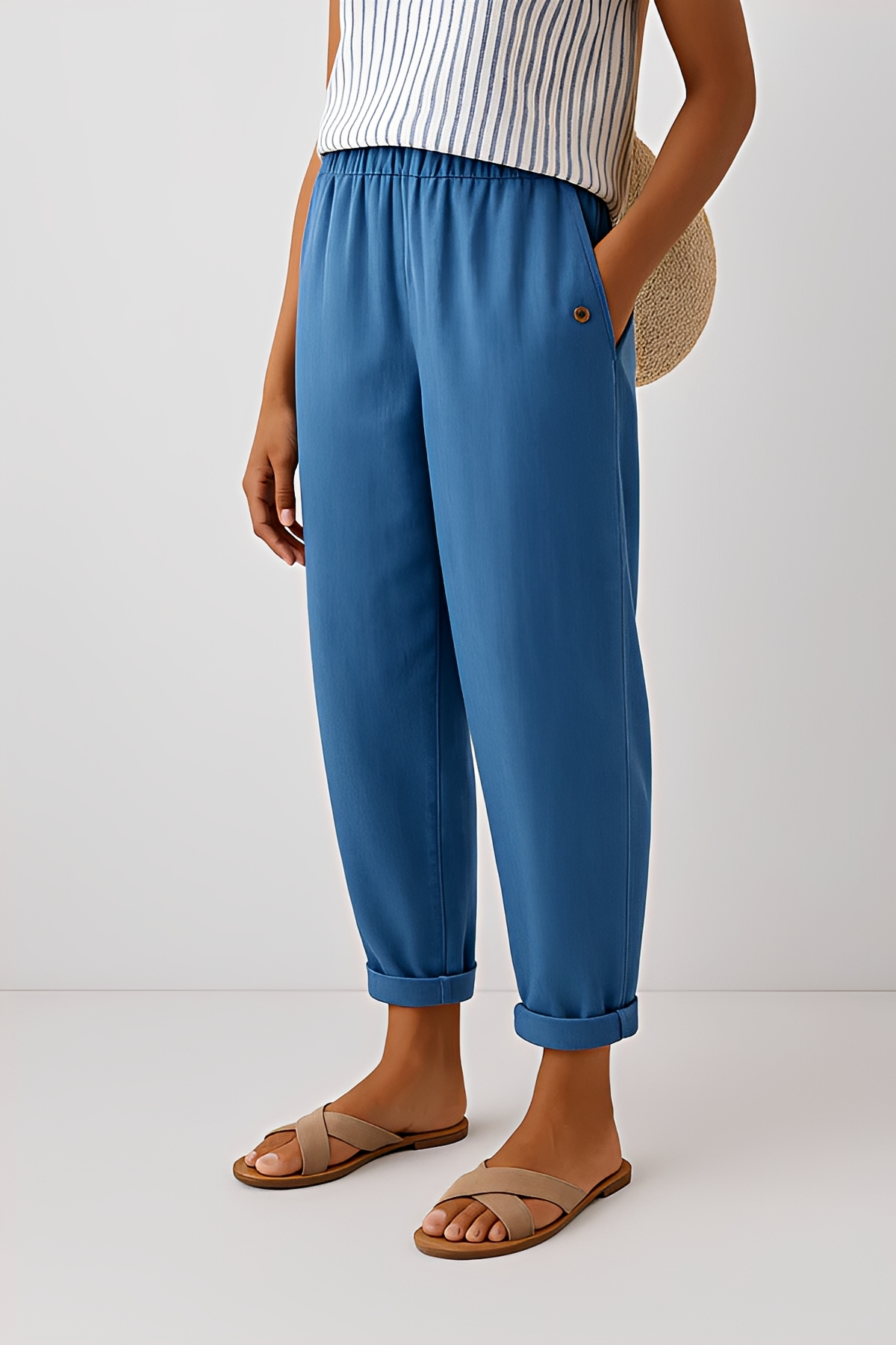 Yunie - Pantalons Relax à Taille Élastique