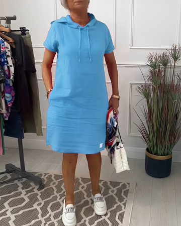 Tasha - Robe Midi Décontractée avec Capuche