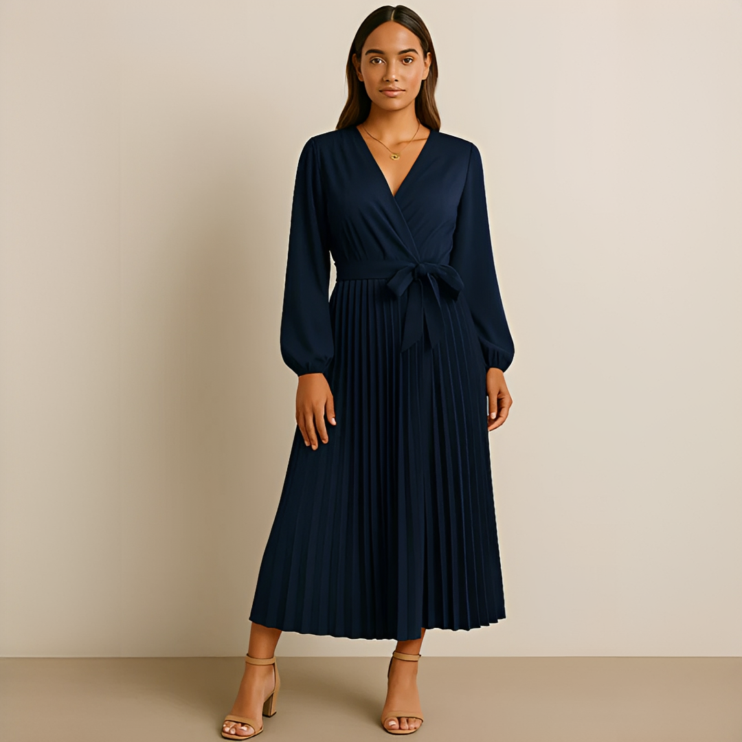 Naomi - Robe Élégante à Col V Croisé
