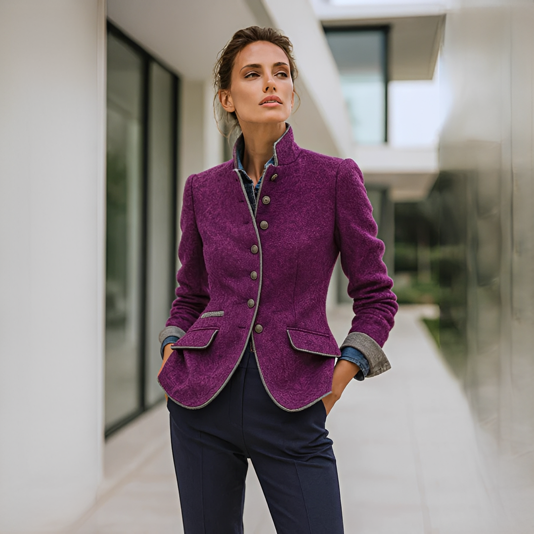 Valerie - Gilet Chic à Col Haut