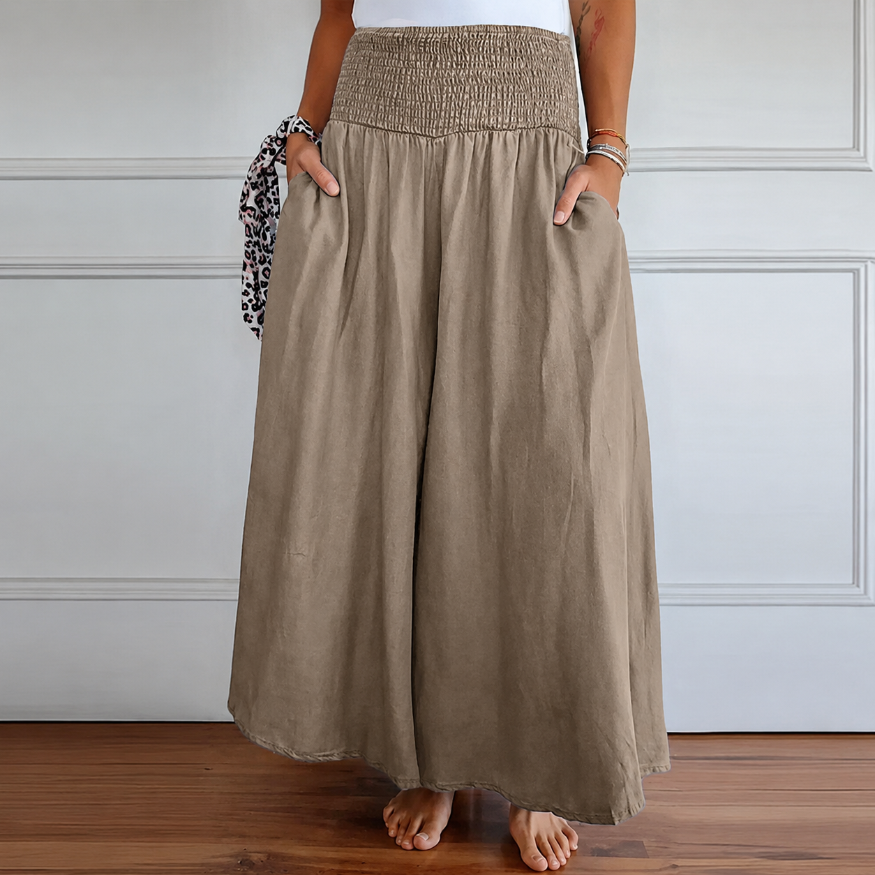 Laurine - Pantalon Décontracté à Taille Haute