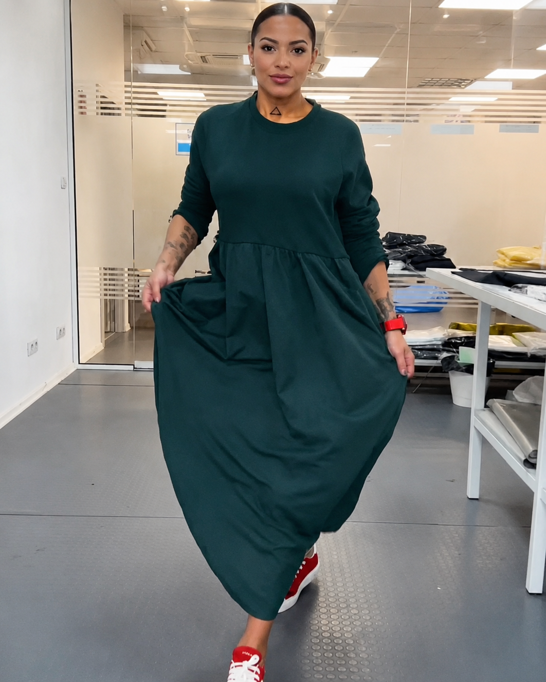 Imelda - Robe Décontractée à Encolure Ronde