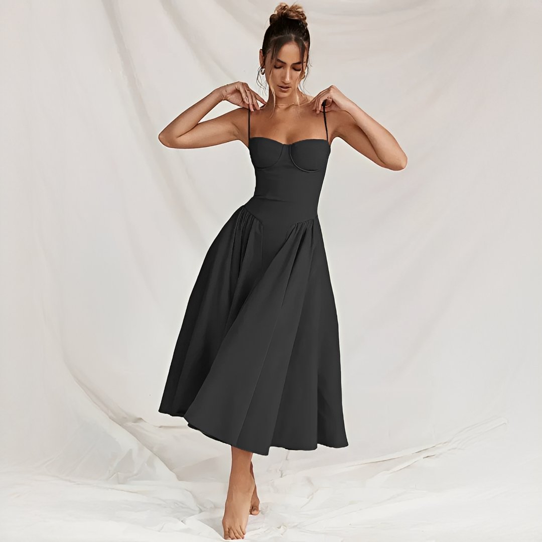 Michaela - Robe Midi Élégante et Distinguée