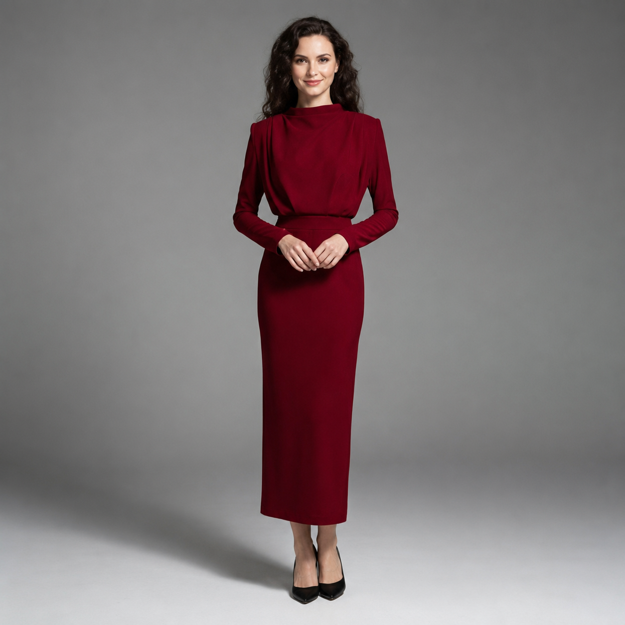 Darby - Robe Longue à Manches Longues Tendance