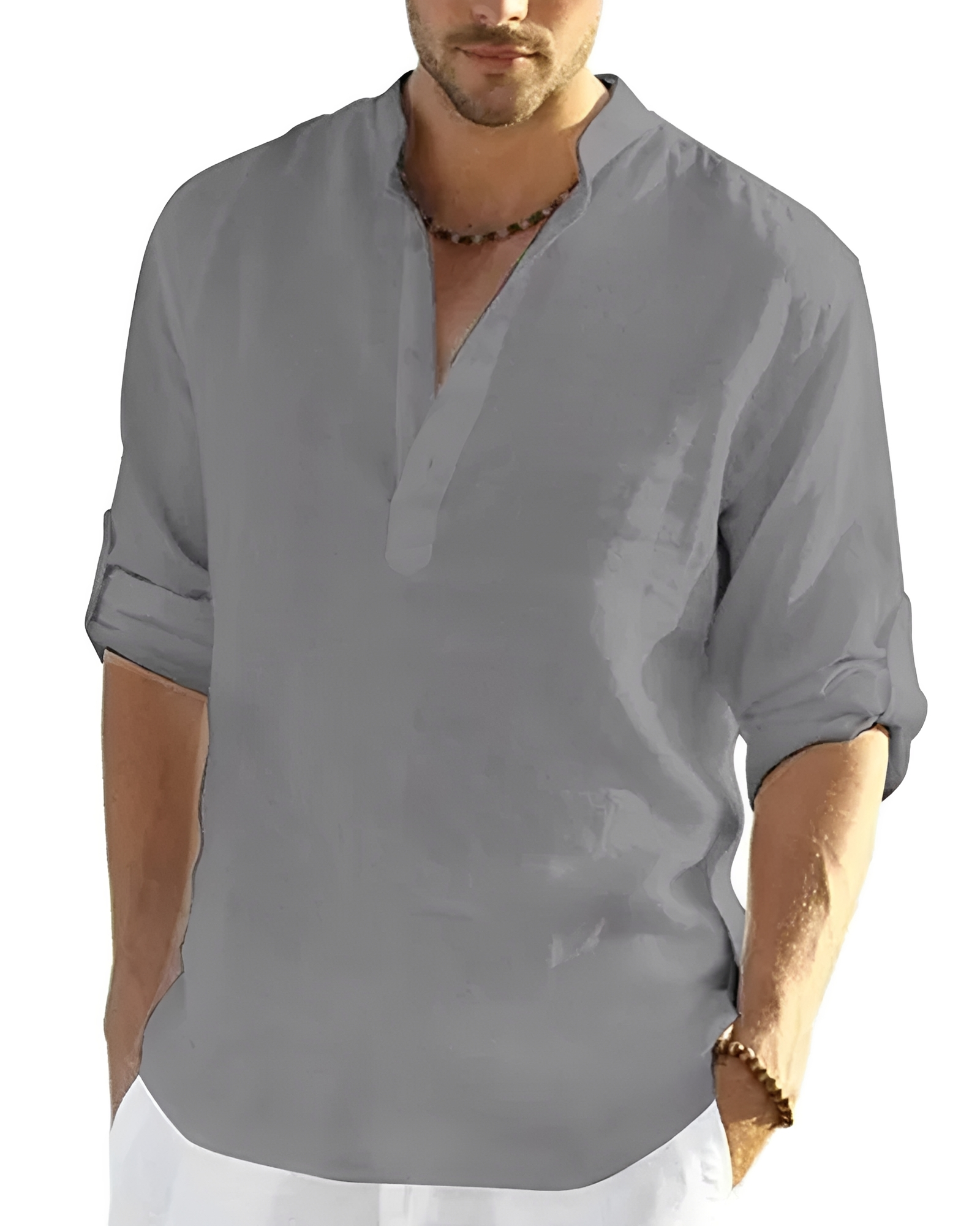 Tristan - Chemise confortable à col en V
