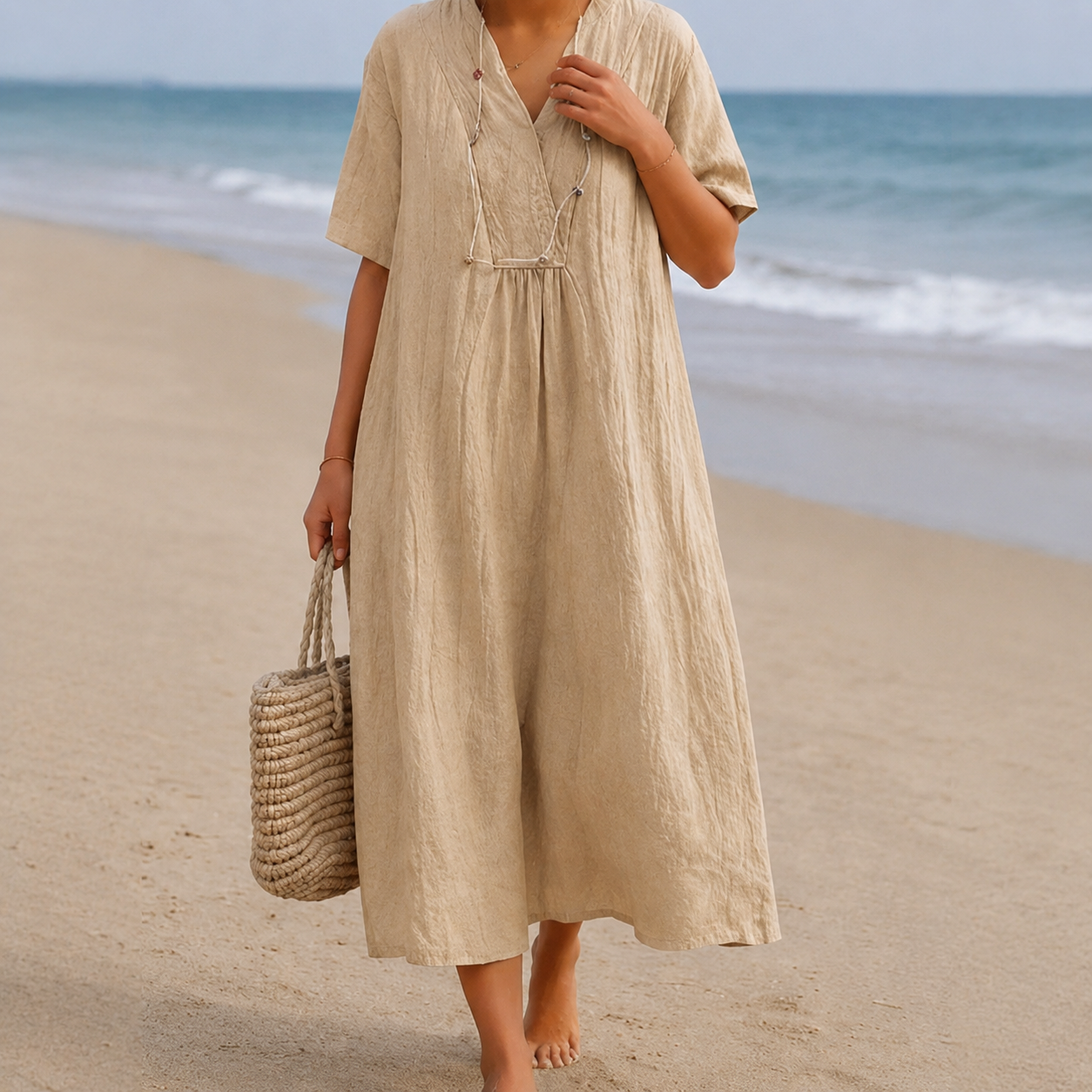 Kendra - Robe Vaporeuse à Col V