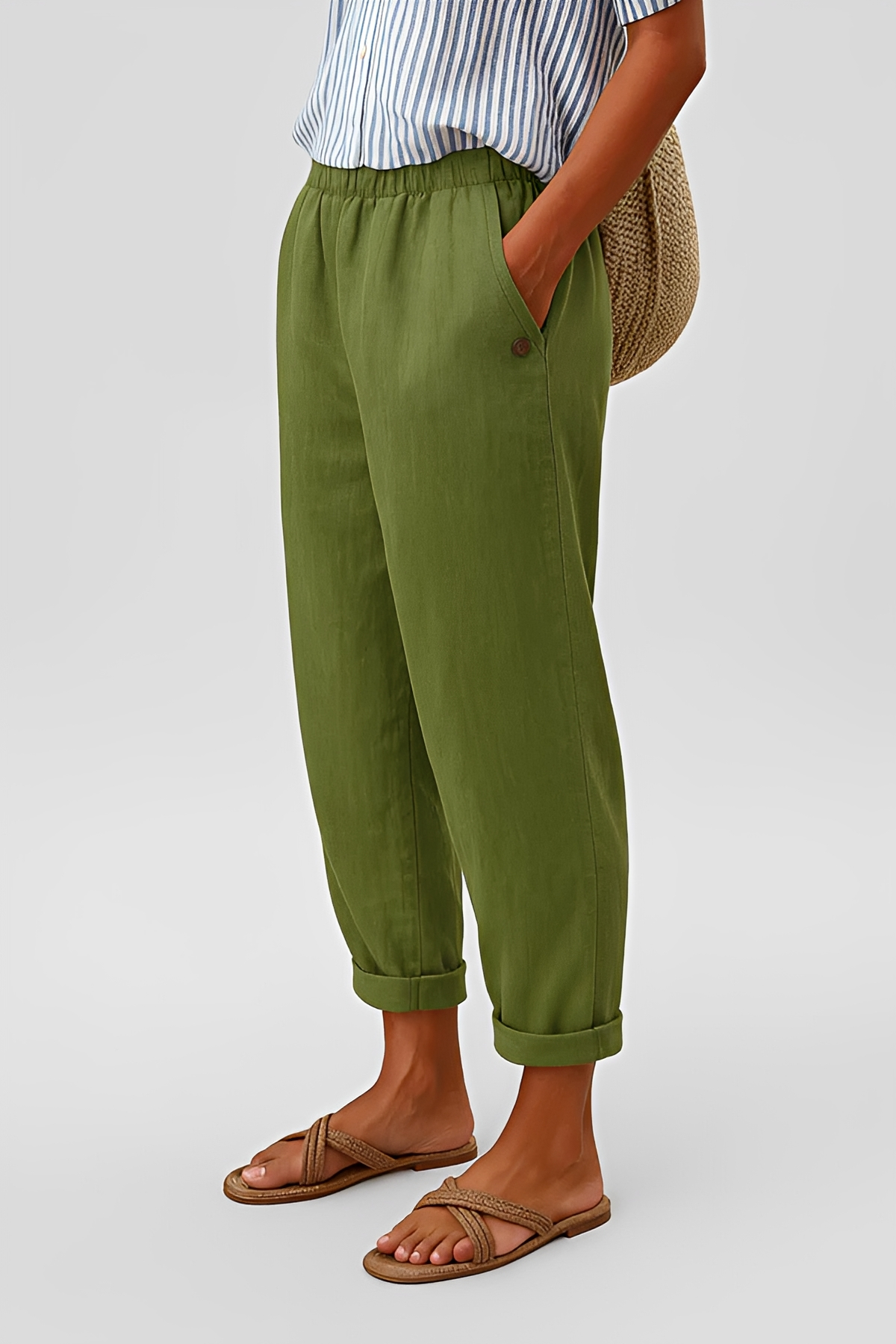 Yunie - Pantalons Relax à Taille Élastique