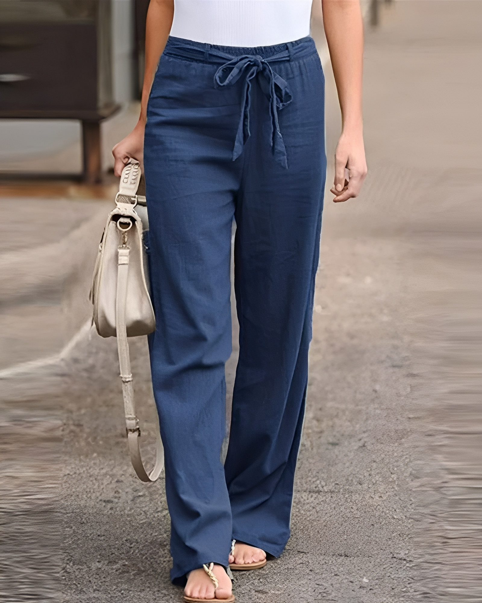 Saniyah - Pantalon à Taille Élastique avec Cordon