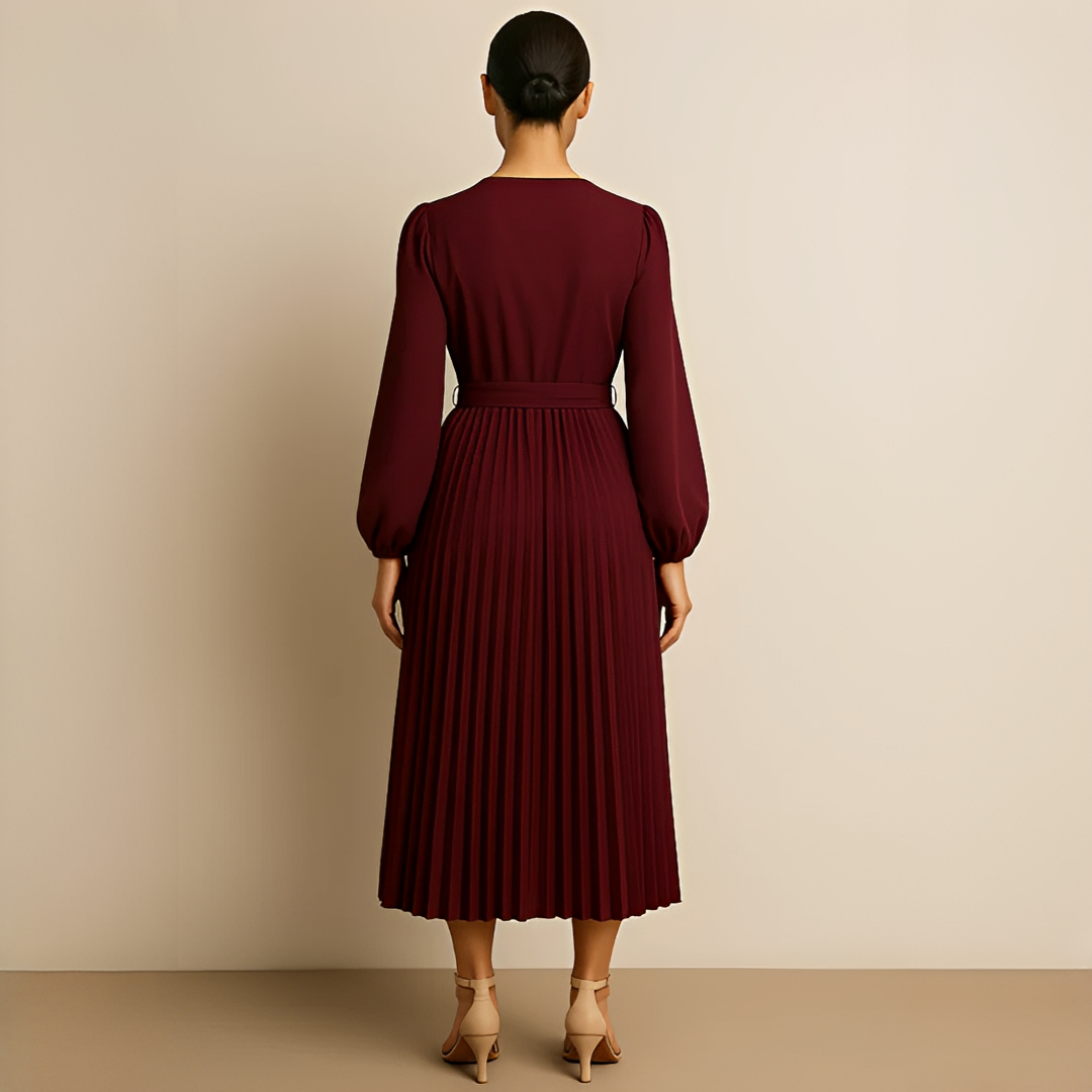 Naomi - Robe Élégante à Col V Croisé