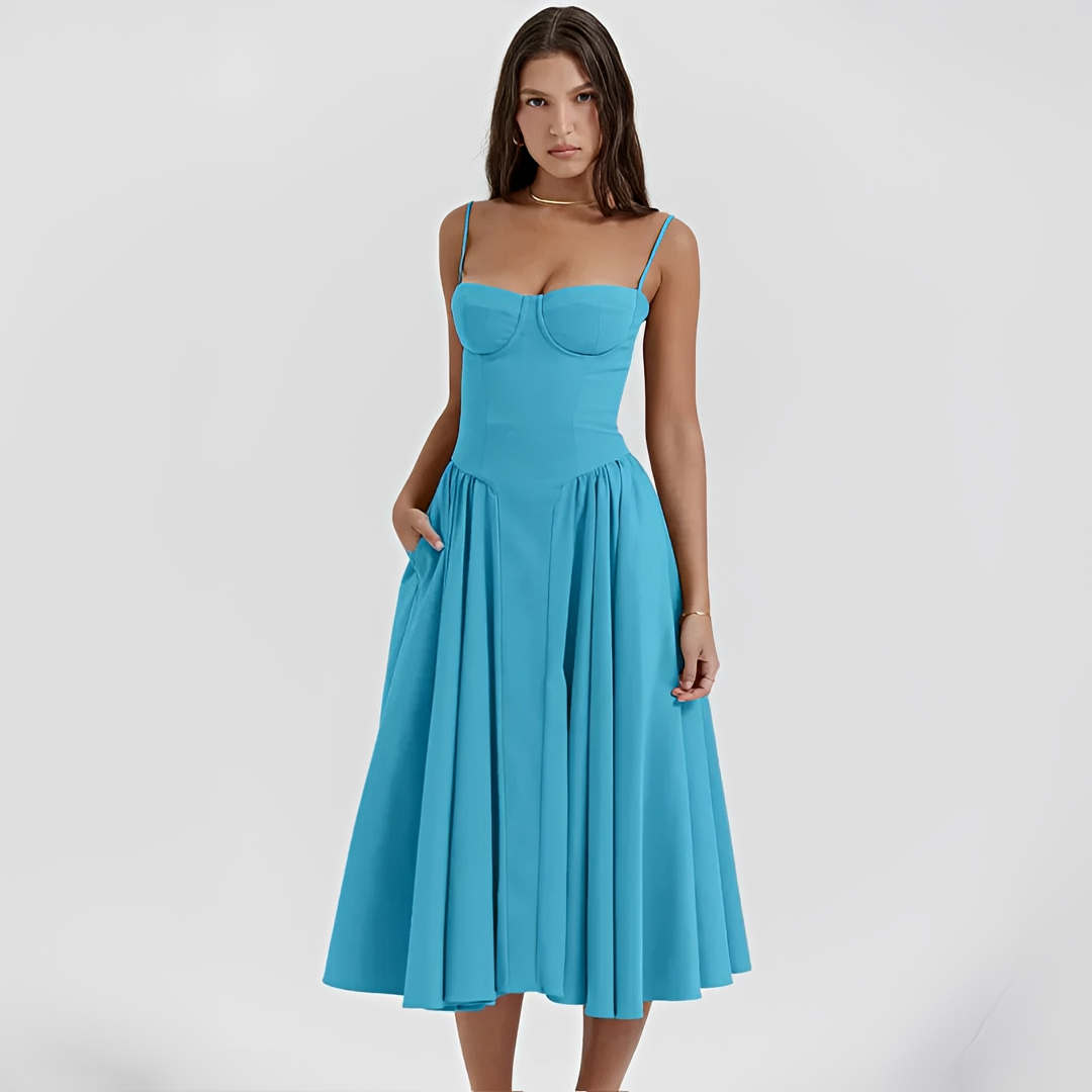 Michaela - Robe Midi Élégante et Distinguée