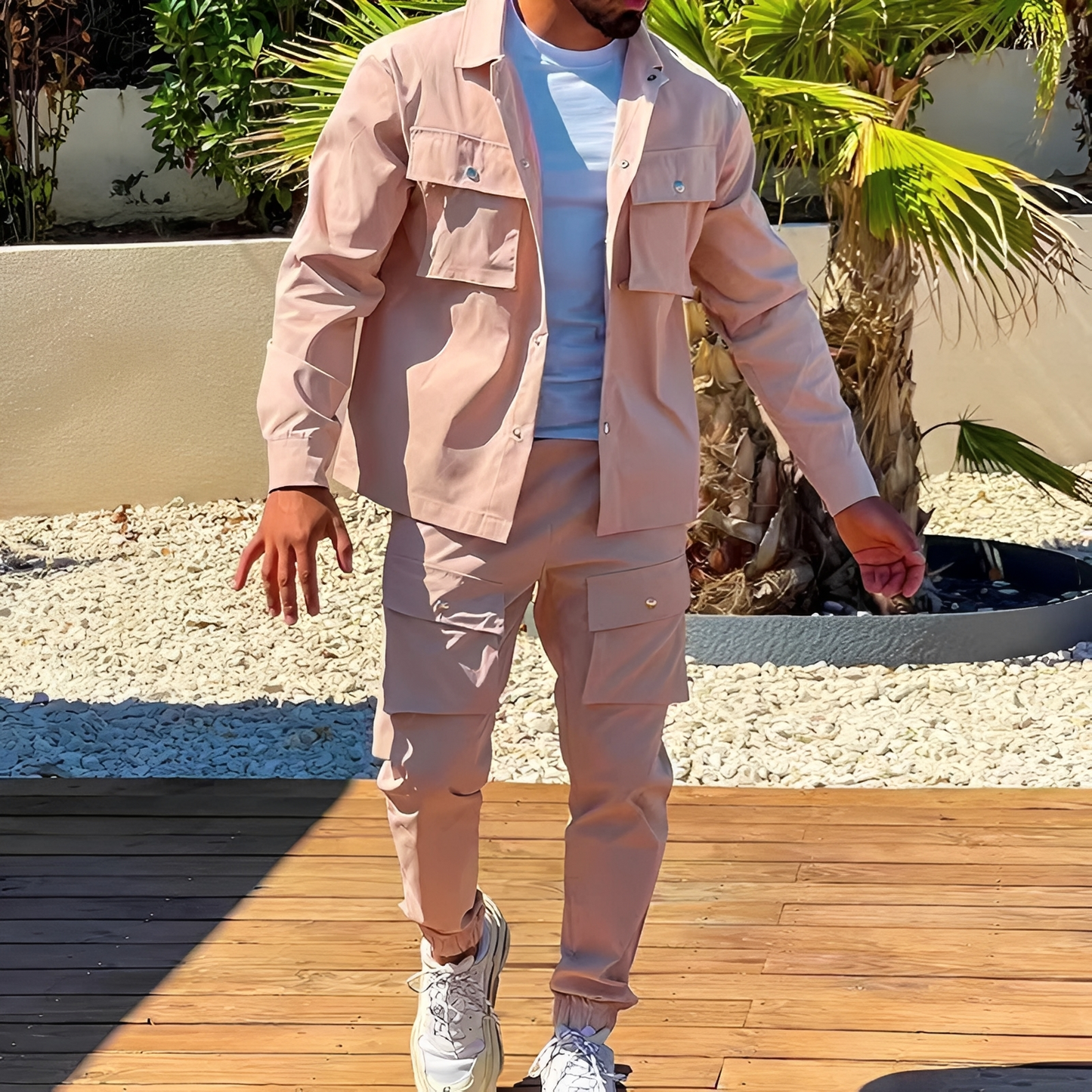 Arjay - Ensemble cargo homme moderne en deux pièces