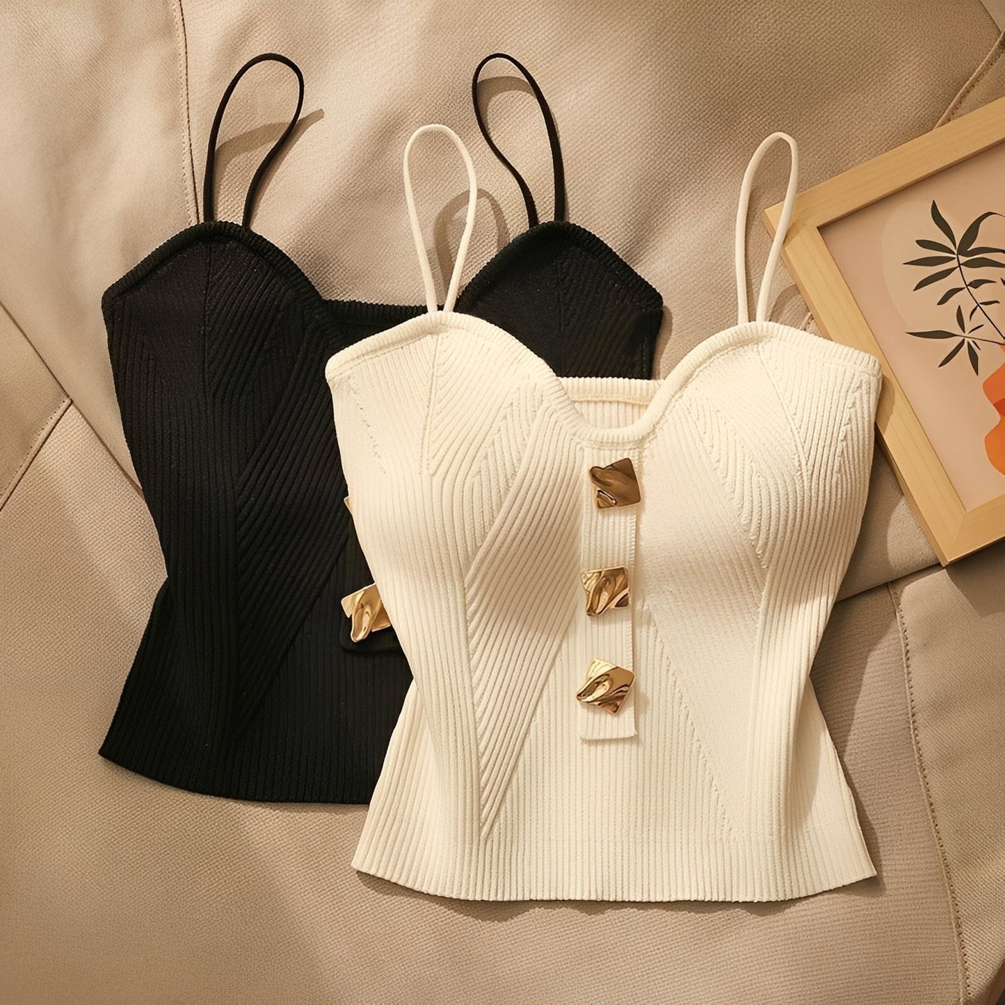 Ameera - Haut Corset Côtelé Élégant