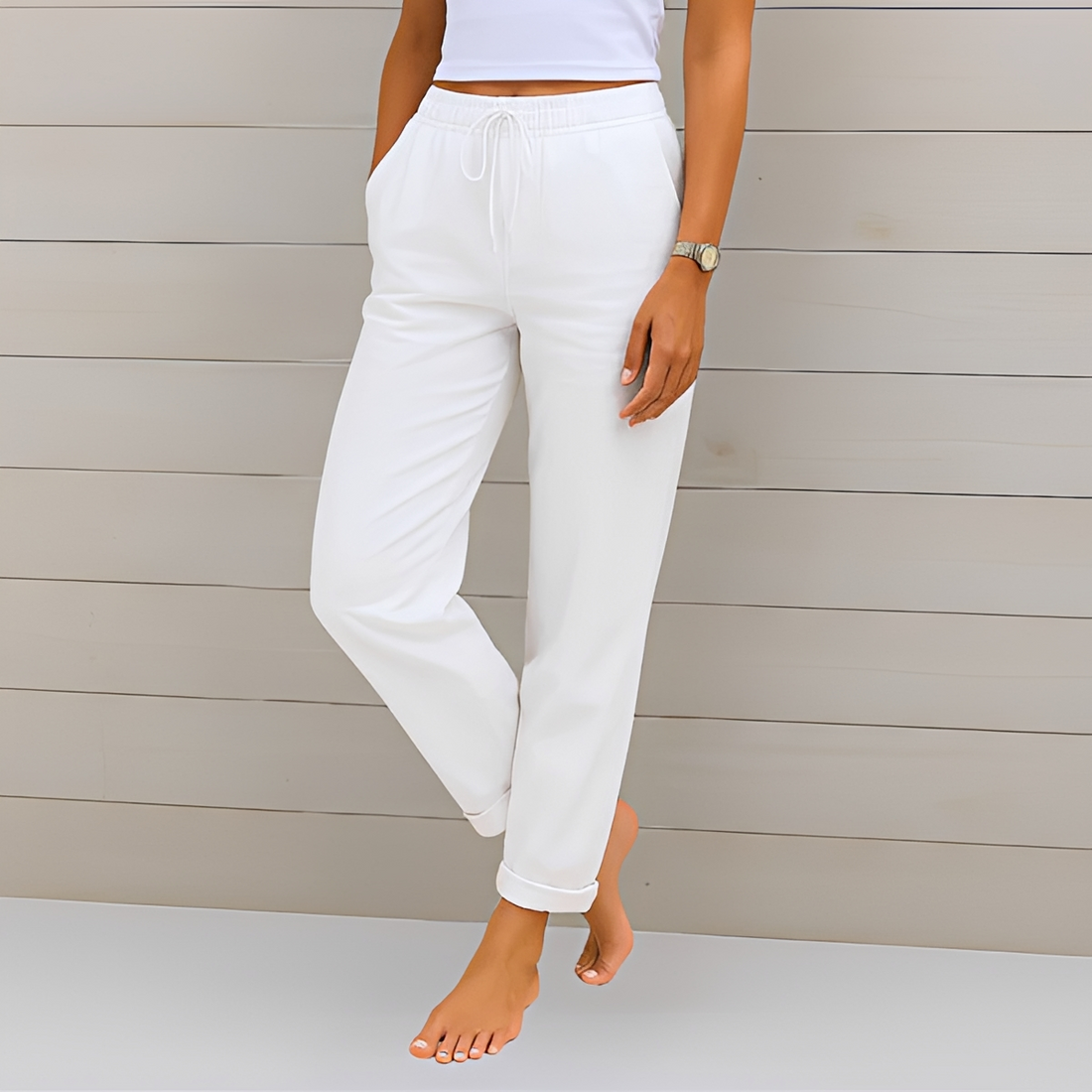 Audrey - Pantalon Relax avec Cordon