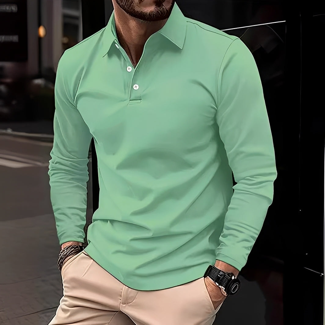Conner – Polo homme à manches longues – Agréable et détendu