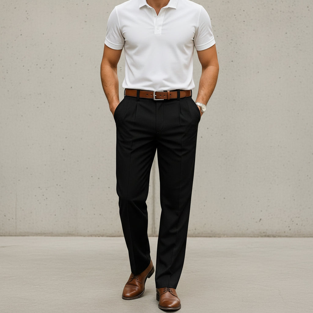 Brandon - Pantalons Droits Sophistiqués
