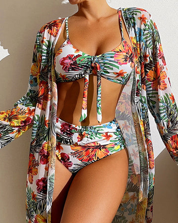 Lily - Ensemble de bikini avec un design tropical