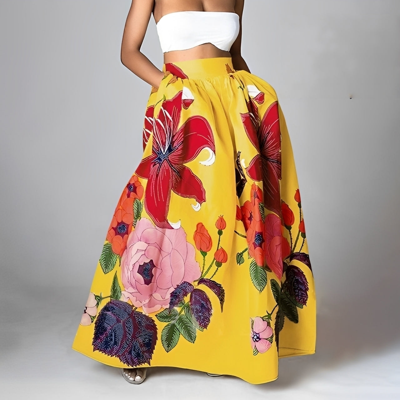 Jessica - Jupe bohème chic à taille haute pour femmes