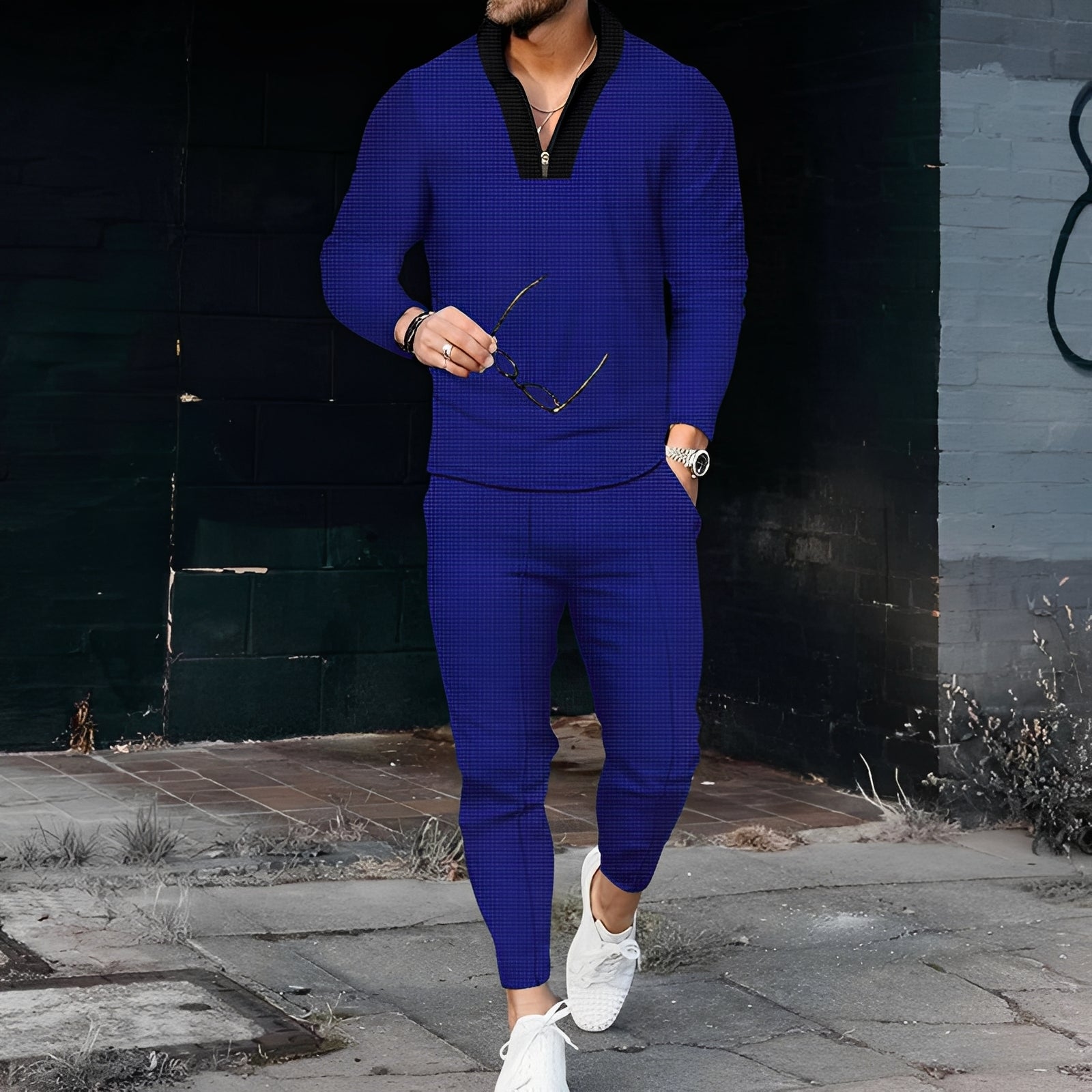 Andrew - Ensemble de sport chic avec motif texturé pour hommes