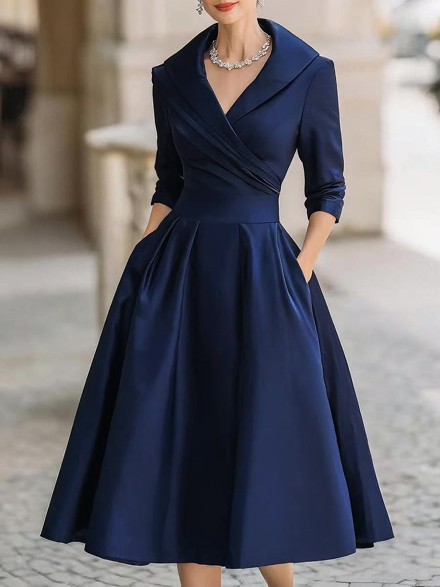 Eliana - Robe midi à design enveloppant