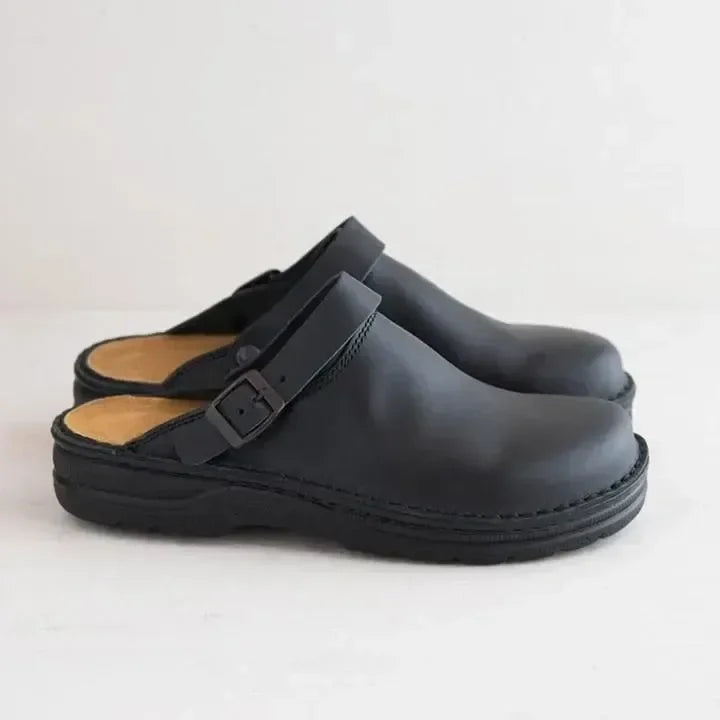 Yani - Pantuflas ortopédicas de cuero para hombre
