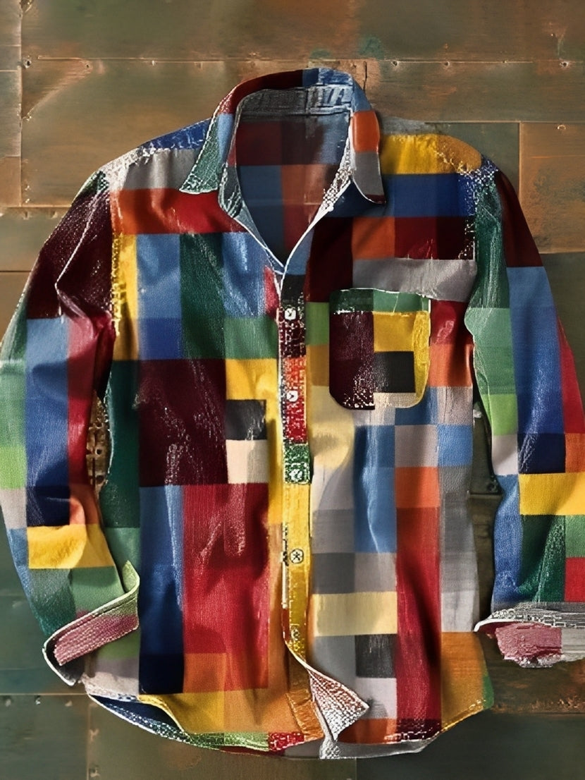 Charles – Chemise homme longue – Vintage et colorée