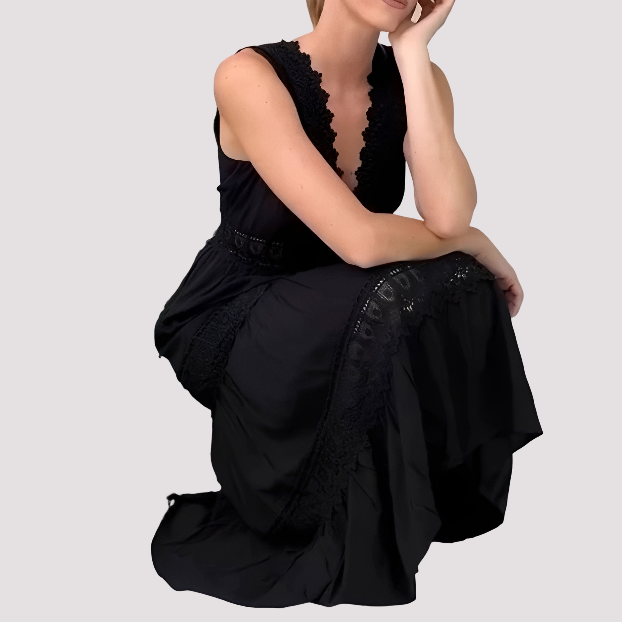 Tegan - Robe Midi Sophistiquée