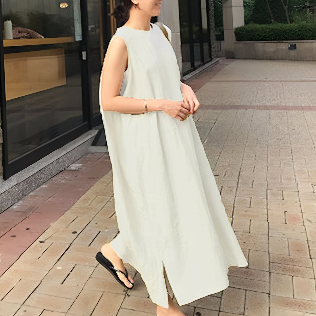 Carly - Robe ample et sans manches, style décontracté pour femmes