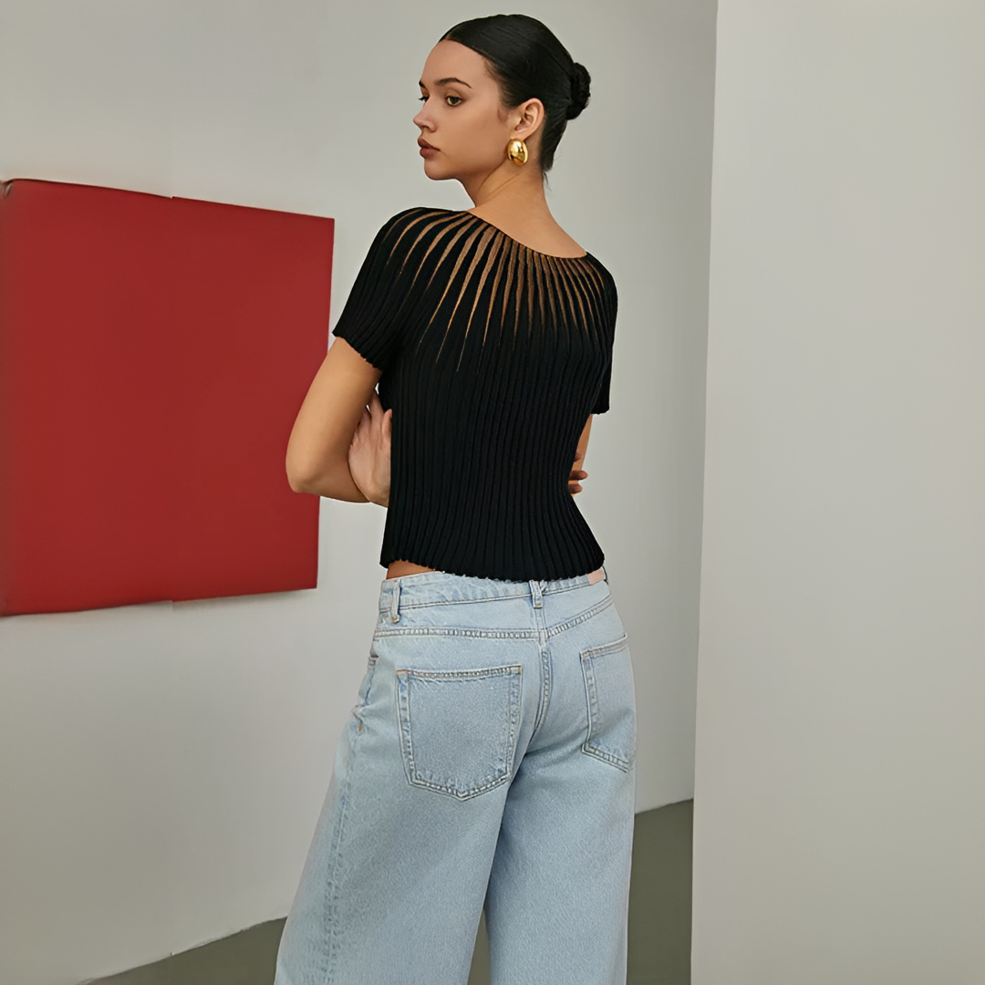 Selena - Haut stylé à manches courtes