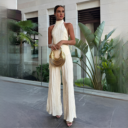 Elvissa - Ensemble haut élégant et pantalon large