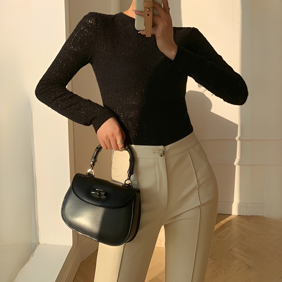 Perlaine - Blouse douce à manches longues