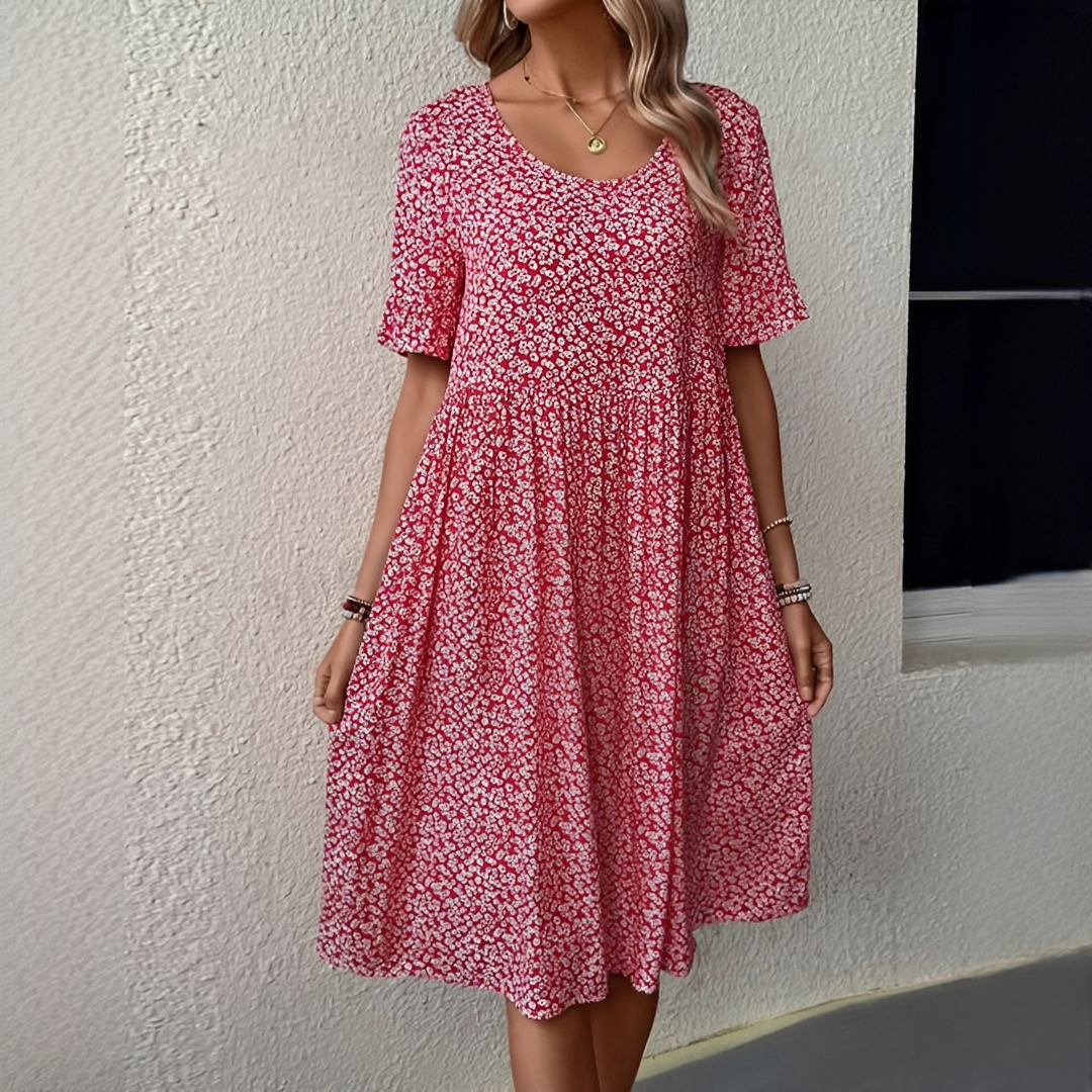 Janina – Robe à col rond pour femmes – idéale pour les journées ensoleillées