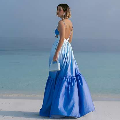 Corina - Robe Longue Élégante à Bretelles