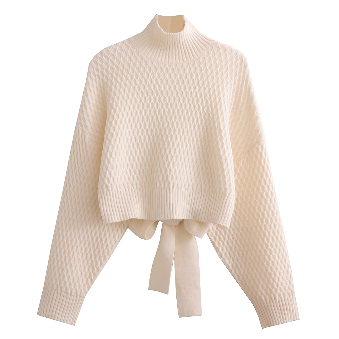 Adelyn - Pull tendance avec nœud au dos