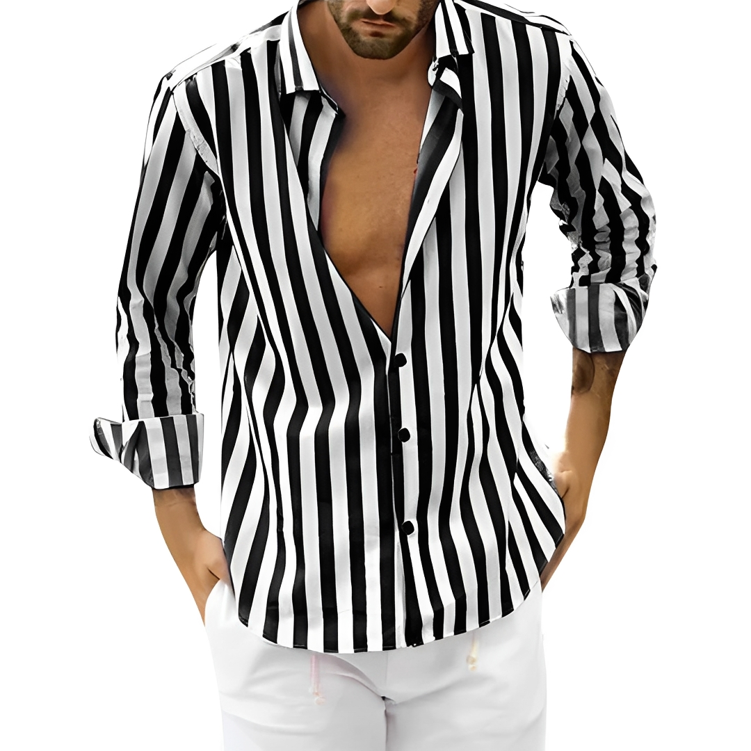 Roldan - Chemise d'été à rayures pour homme