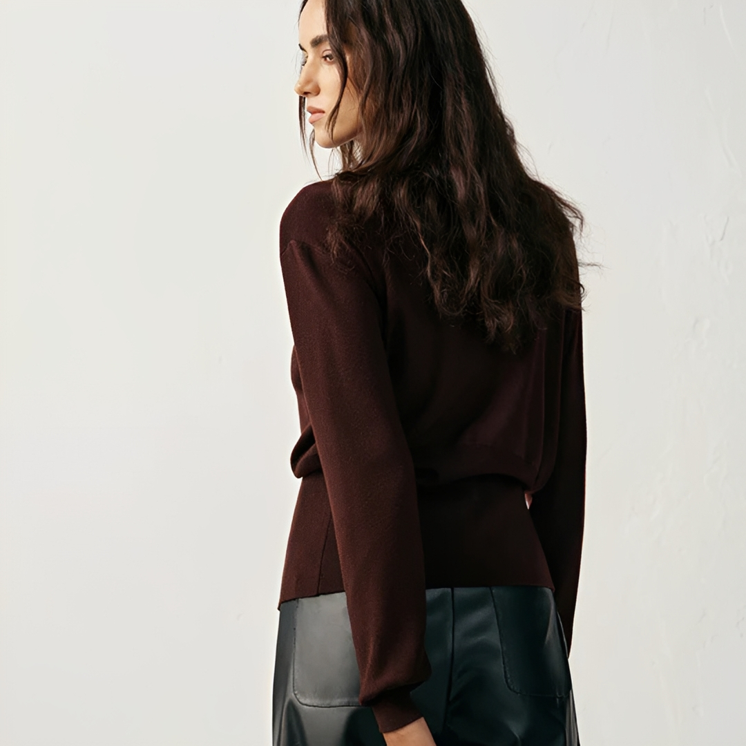 Kisha - Cardigan Élégant à Col en V