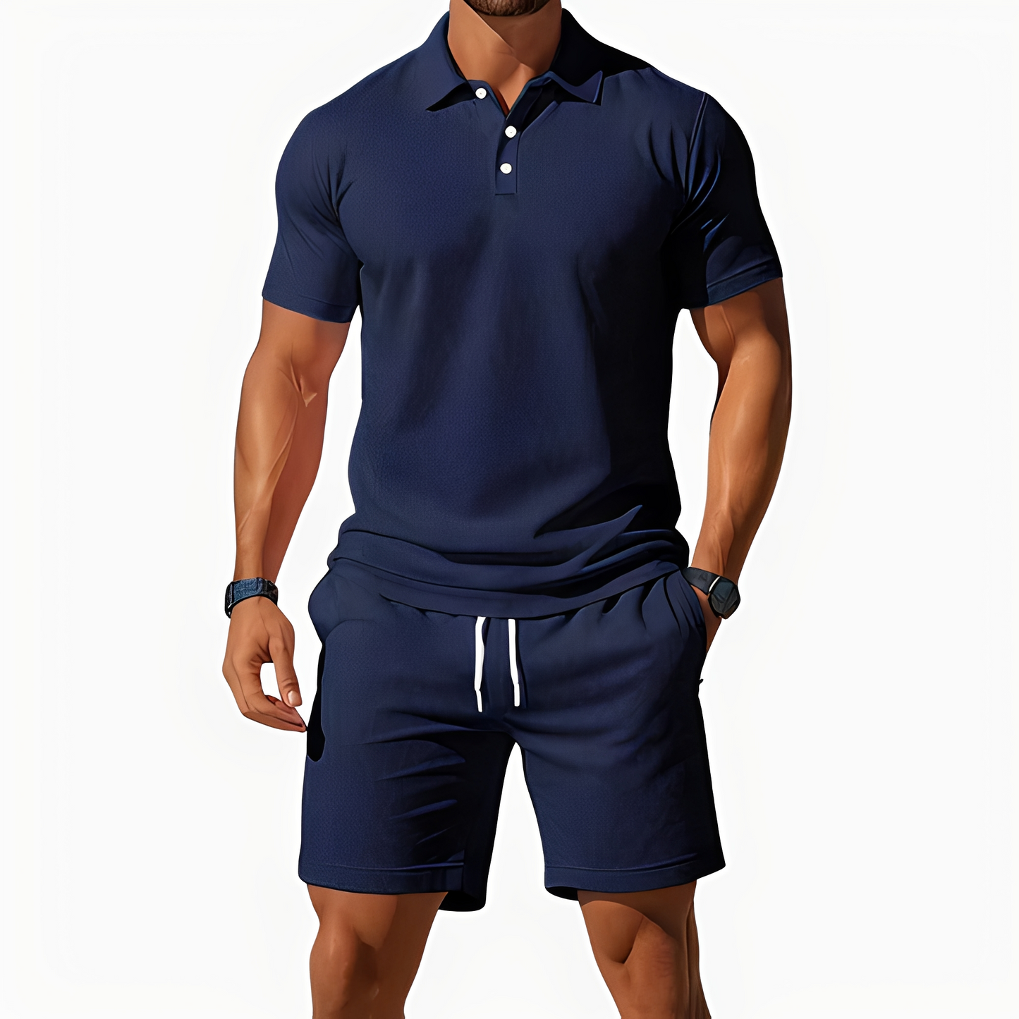 Aldrin - Set polo et short homme à la mode