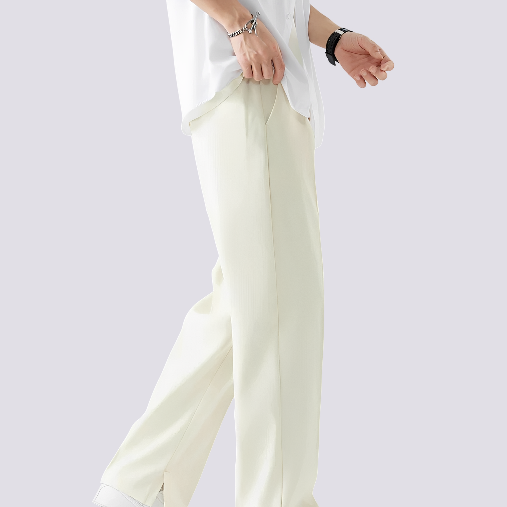 Carlo - Pantalon Évasé Rectiligne
