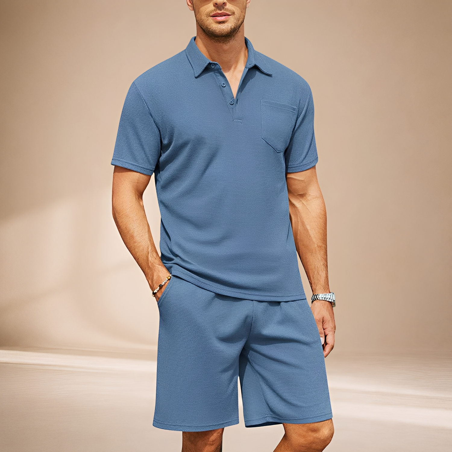 Barry - Ensemble Polo Ajusté à Texture