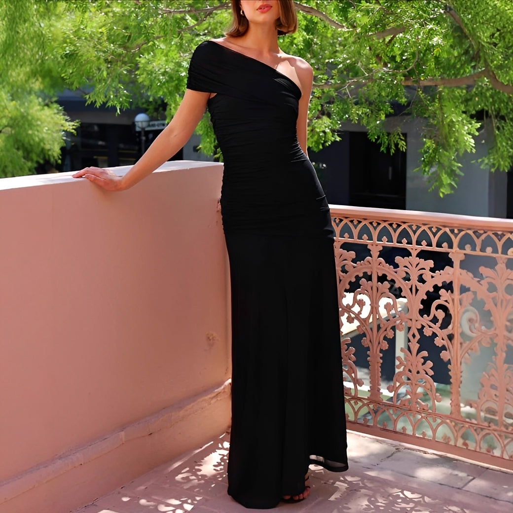 Marga - Robe Longue et Élégante à Épaules Dégagées
